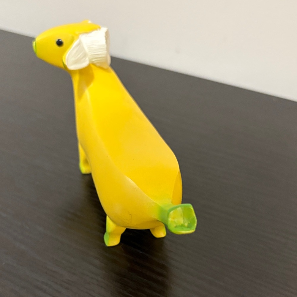 Yellow and Green Dachshund Dog Figurine - Picture 6 of 6